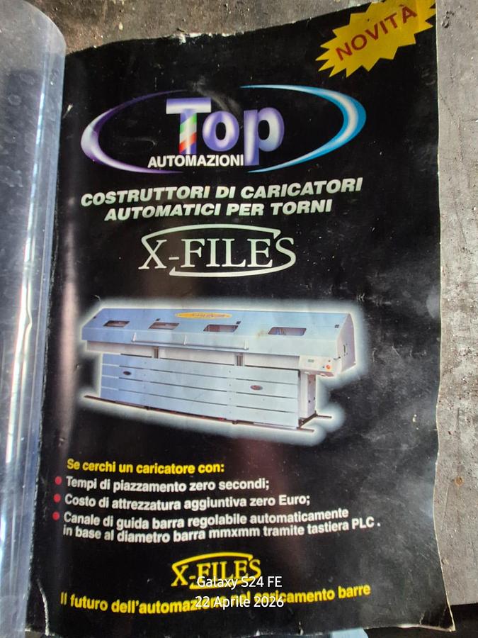 Usato 2004 Caricatore Automatico di Barre CNC – TOP AUTOMAZIONI X-Files 365 - CNC Automatic Bar Loader