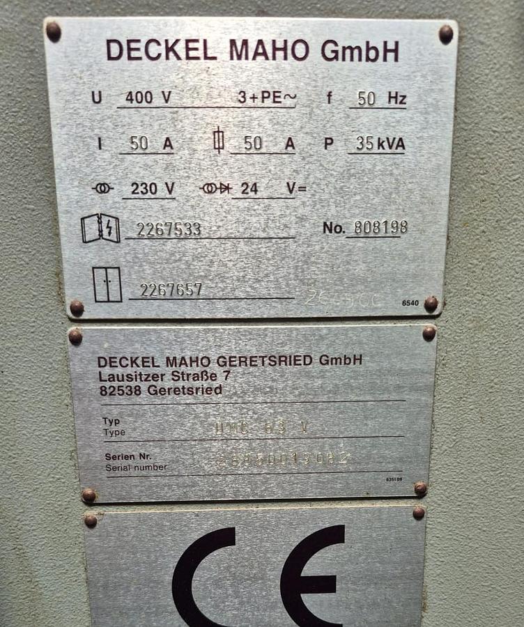 Usato 2000 Centro lavoro CNC Deckel Maho, modello DMC 63 V - Machining center