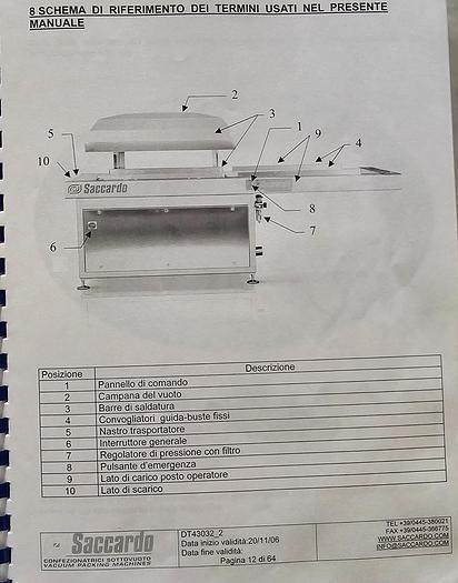 Usato 2007 Impianto confezionatrice Sottovuoto Saccardo Dublino 1300 e  Tunnel di Termo-retrazione TU 1300 - Vacuum packaging machine
