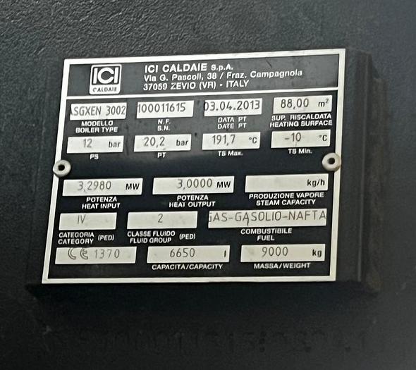 Usato 2013 ICI Caldaie S.p.a. ASG EN 3002