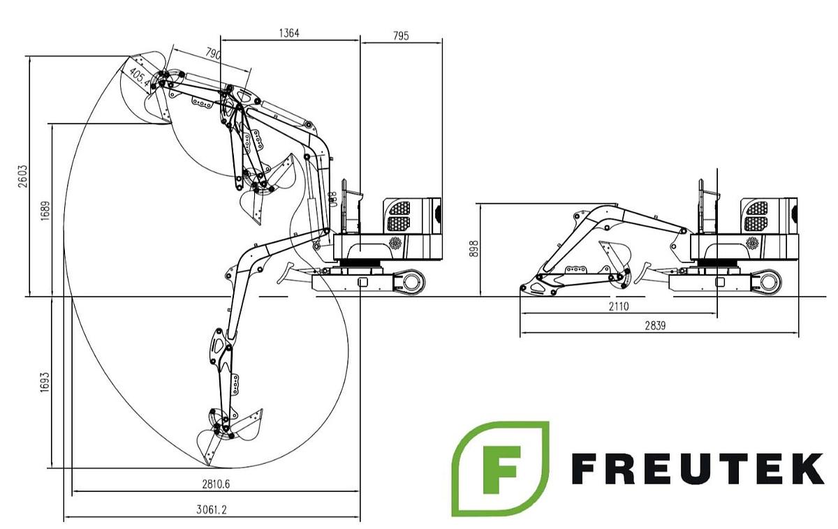 2025 Mini Excavator FREUTEK EN15