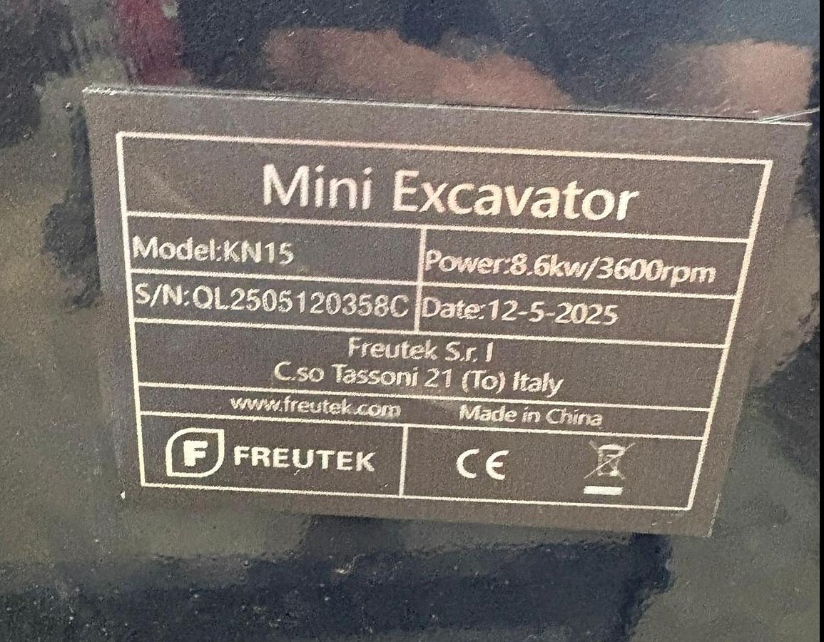 2025 Mini Excavator FREUTEK EN15