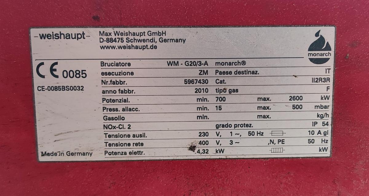 Usato 2011 Bruciatore per caldaia RIELLO RS 100 - Gas boiler burner