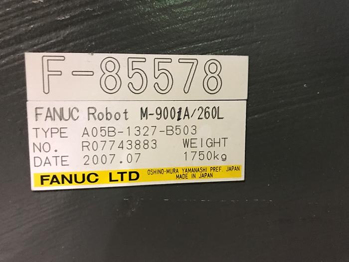 Used 2007 FANUC M900iA/260L 6 AXIS CNC ROBOT WITH R30iA CONTROLLER