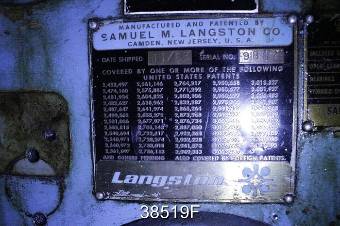 Used Langston 2-Drum Salvage Winder, 75" Drum Face, 6" Diameter #38519