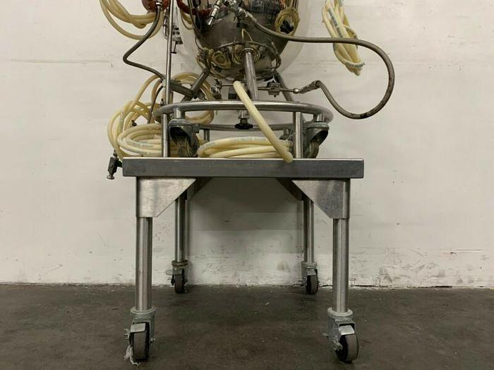 Used Biolafitte 63 Liter Stainless Steel Jacketed Bioreactor Max Work Pressure 2 Bar