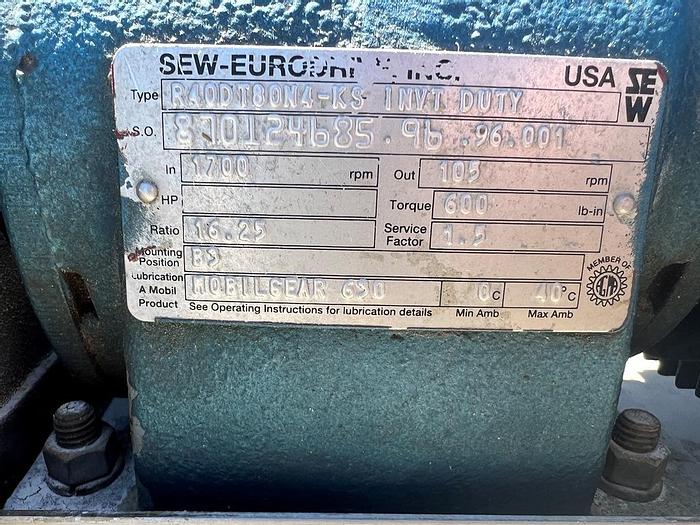 Used Conveyor, Belt, 12" x 13', S/st, Plastic, Great Western, 1 HP #S744644