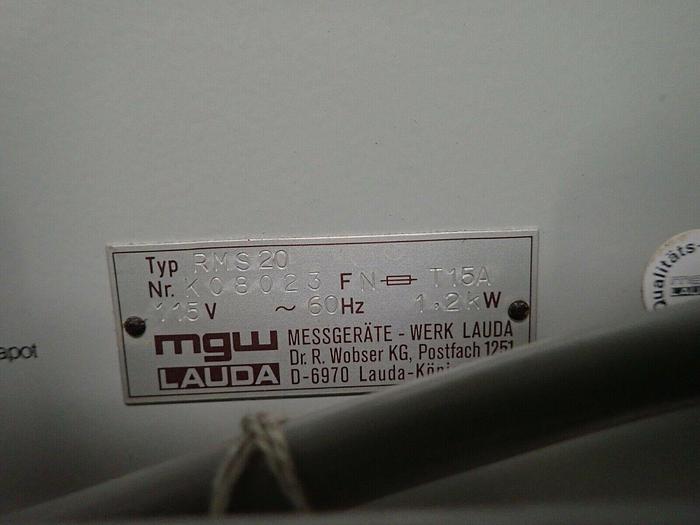 Used MGW Lauda Brinkmann RM 20 Typ RMS 20 Refrigerating Circulating Water Bath