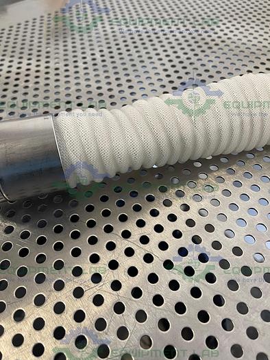Used Sani Tech STHT-W-CO 44.5" Silicone Hose w/ 2" Sanitary Fitting