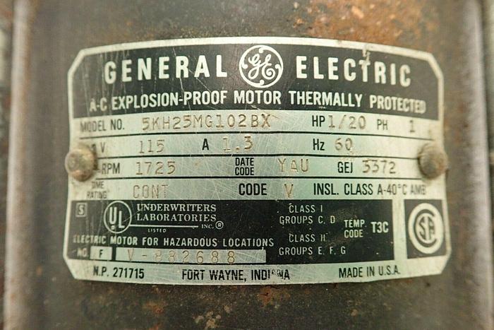 Used General Electric GE 5KH25MG102BX 1/20 HP Motor with LDC Milton Roy Mini Pump
