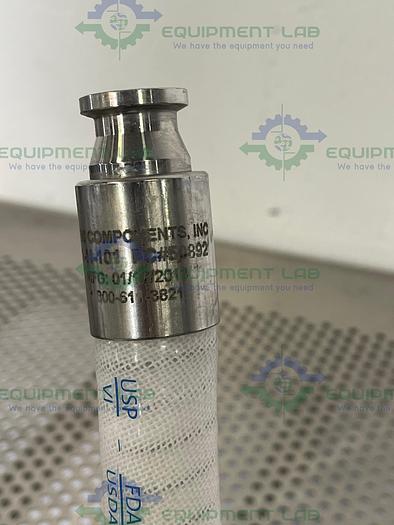 Used Sani Tech  STHT-W-0750 72" Silicone Hose w/ 3/4" Sanitary Fitting