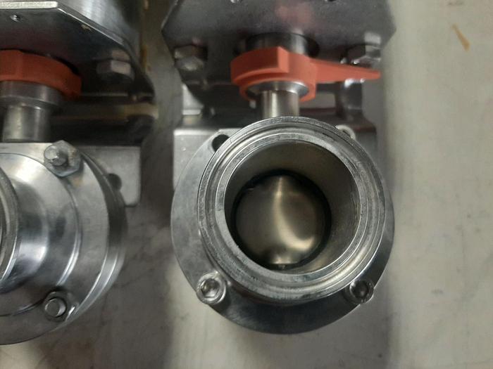 Used Valve, Butterfly, 1.5", 316 Stainless Steel, Alfa Laval, Type LKLA-NC #S744666