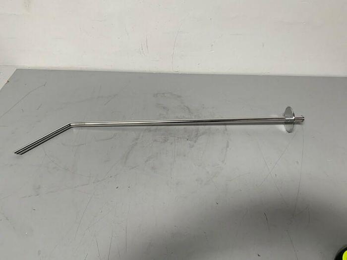 Used Fluid Line 35" Stainless Steel Siphon Tube w/ Slanted Outlet & 3/4" Sanitary Fit