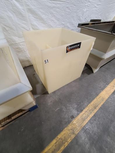 Used Polypro Tank Counter Flow Rinse side and bottom support 70" x 28" x 29" Removable Partition - LARRY PLEASE CHECK DEMENTIONS