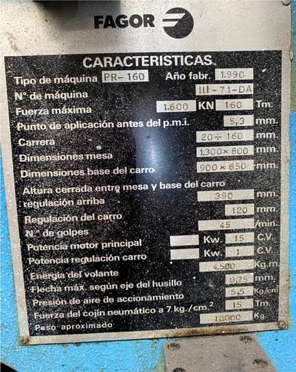 Usado FAGOR PR-160