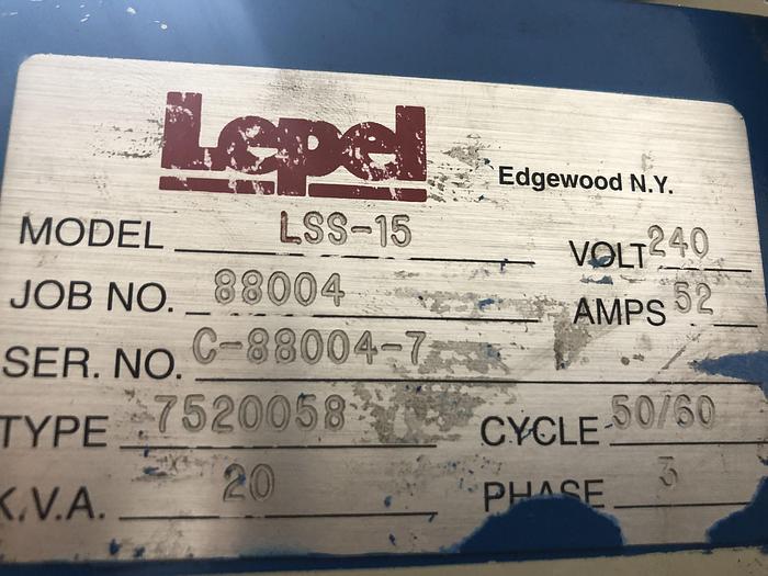 Used Lepel Induction Heater LSS-15 240V/20KVA 3 PHASE(BR)