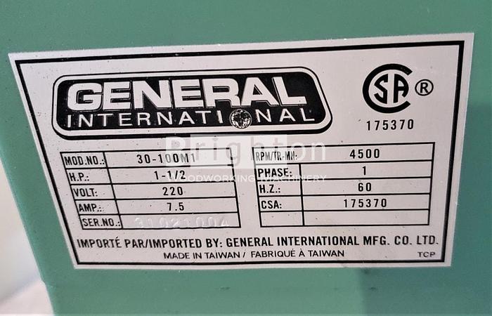 Used General International 30-100M1 Thickness Planer