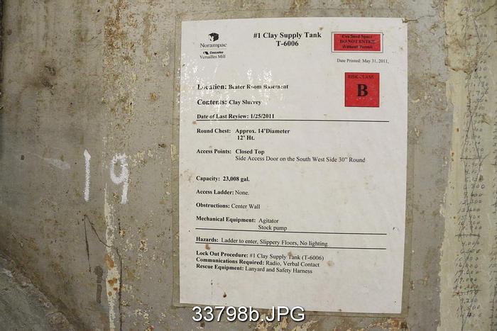 Used Stainless Steel Clay Slurry Tank, 12x14, 23000 Gallons #33798