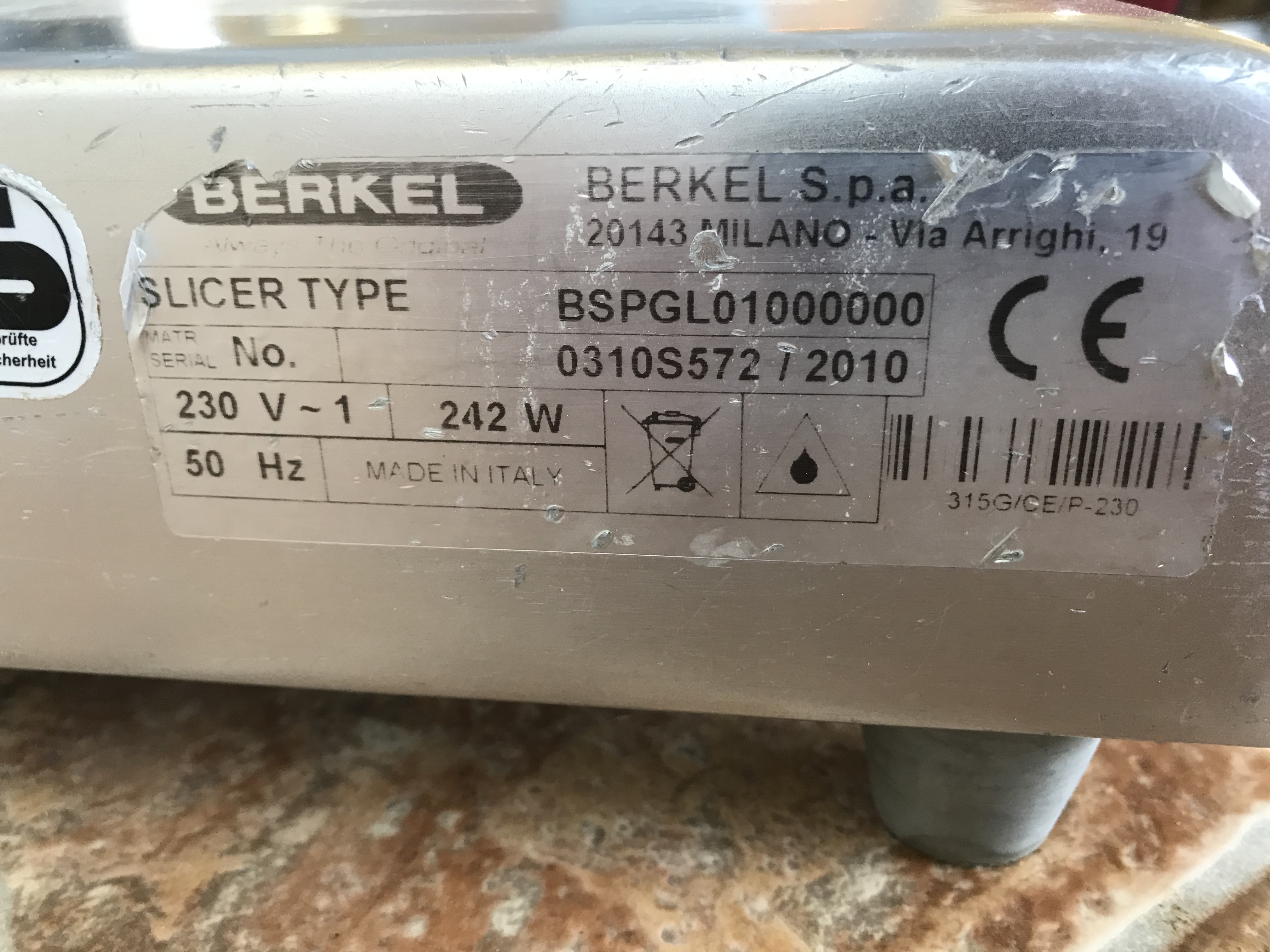 Begagnad #1007 Skärmaskin Berkel 315/G