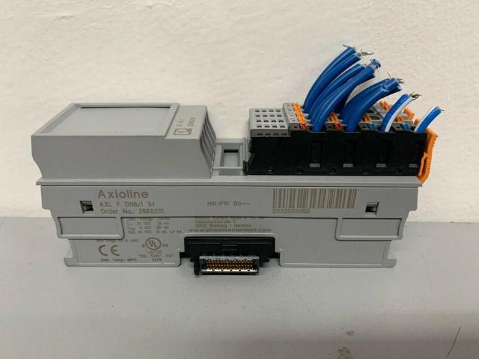 Used Phoenix Contact Axioline AXL F DI16/1 1H PLC Digital Input Module 24VDC