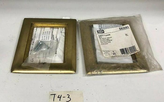 Hubbell SB3083 Scrubshield Brass Carpet Flange One 1 Gang Cover *Fast Shipping*