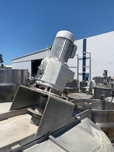 Used 500 Gallon Lee Stainless Steel Mixing Kettle Model 500 A7S