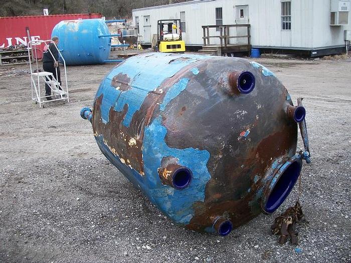Used Glasscote 500 gallon glass lined storage tank