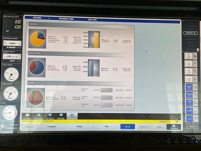 Used 2012 Makino U3 Wire EDM