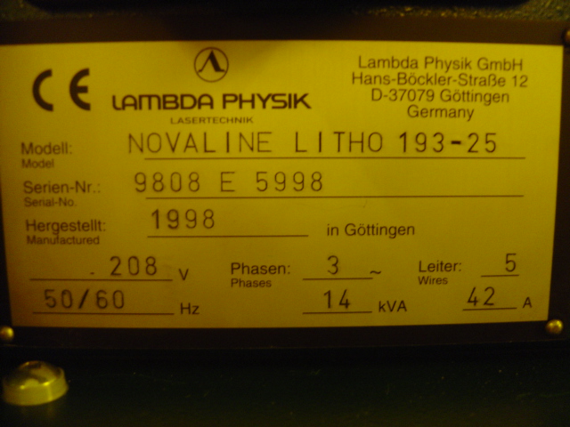 Used Lambda  physik Novaline Laser