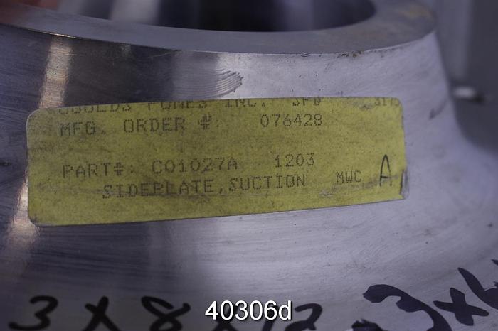 Unused Goulds 3175 Pump Suction Side Plate, 3x6x12, 3x8x12 #40306