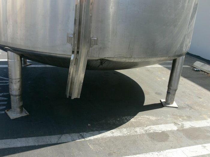 Used DCI 6000 Liter Stainless Steel Jacketed Reactor w/ Top Agitator 40 psi / 125 psi