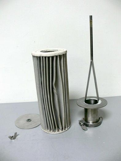 Used Lab Exhaust Filter Housing w/ 3.5" OD Sanitary Fitting