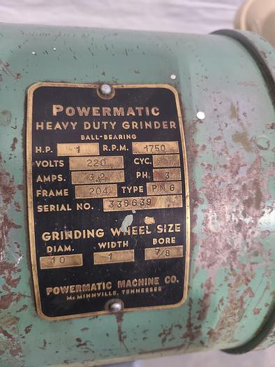 Used Powermatic Heavy Duty Grinder