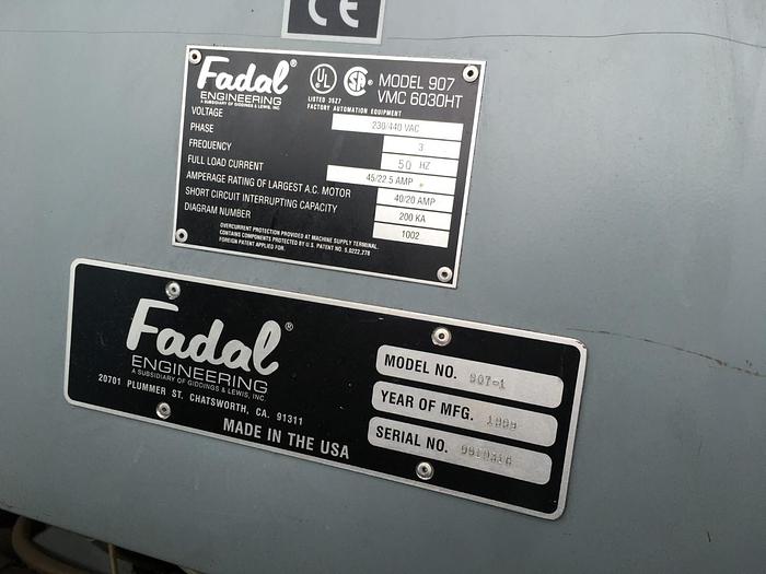 Gebruikt Fadal 6030HT CNC freesmachine