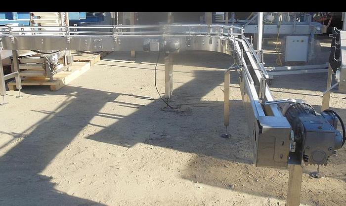 Used Conveyor, Belt, 4.5" x 17', S/st, 90 degree turn #S742977