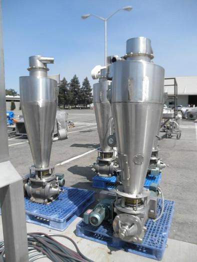 Used Separator, Cyclone, Air, 21” X 48”, S/st, Rotary Valve #S740525