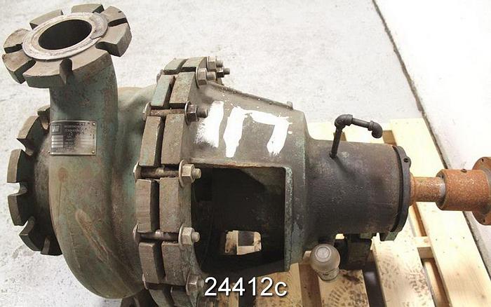 Used Worthington 4FR162 Worhtington Fr Pump, 4 Vane Impeller, 16" Impeller Diameter, Stainless Steel Casing, Stainless Steel Impeller, Stainless Steel Stuffing Box, Stainless Steel Suction Side Plate, Packing #24412