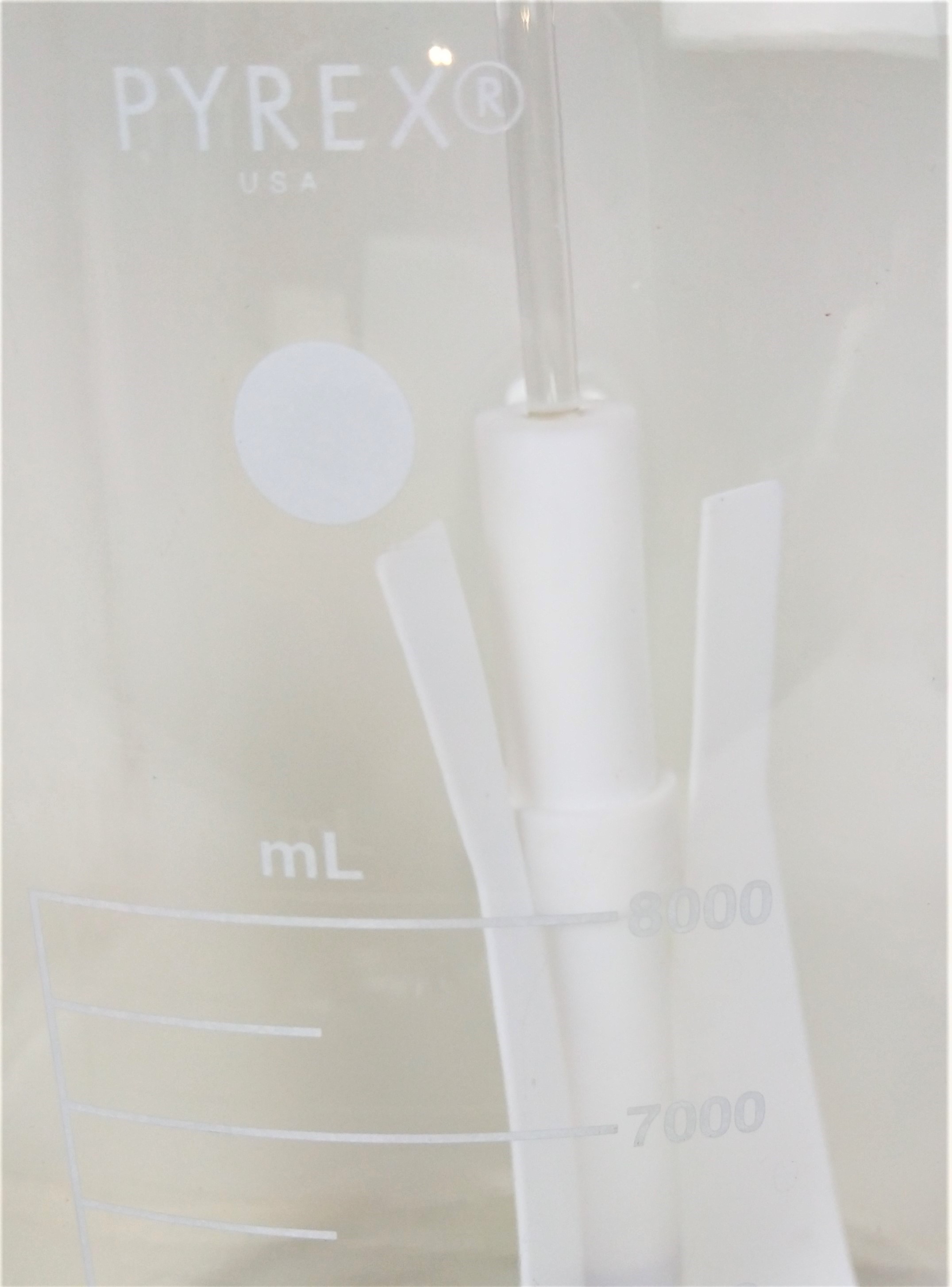 New Open Box Corning PYREX 4502-8L Double Sidearm Spinner Flask - 8000mL