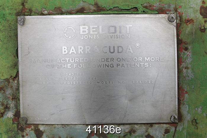 Used Beloit Jones Barracuda Model B Horizontal Pulper Drive, 6-Vane 27.25" Rotor #41136