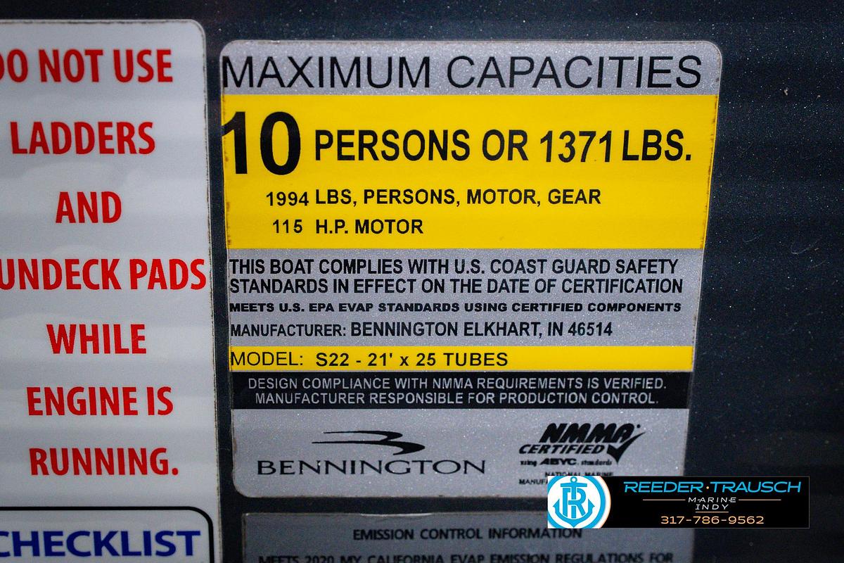 Used 2020 Bennington 22 SSBXP