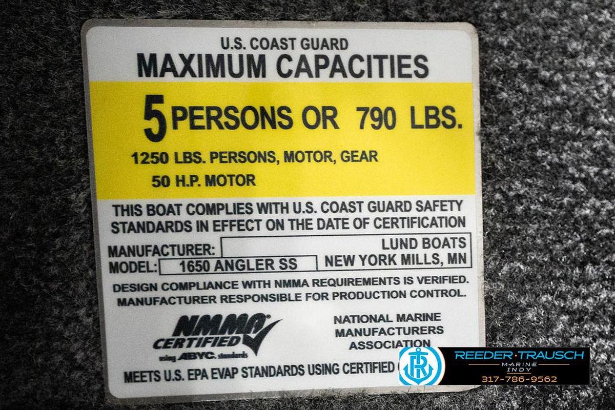 Used 2021 Lund 1650 Angler SS