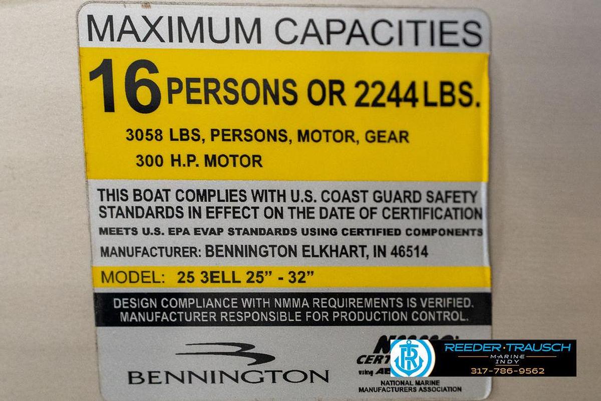 Used 2014 Bennington 25 RCB