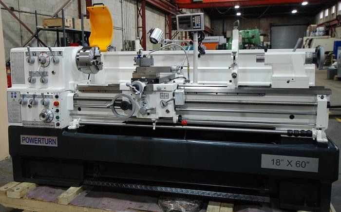 18" X 60" "NEW" POWERTURN PRECISION LATHE, WITH 3.14" SPINDLE BORE