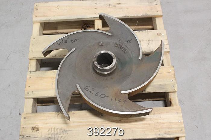 Used Goulds 3175 6x8x22 Pump Impeller, 5-Vane, Full Size, 57552 #39227