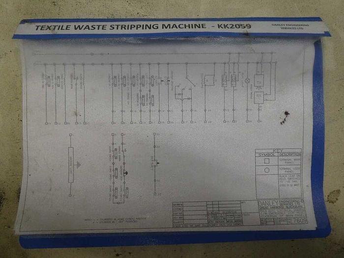 Used 1 x Danley Carpet Tube / Cone / Yarn Stripper, 2007