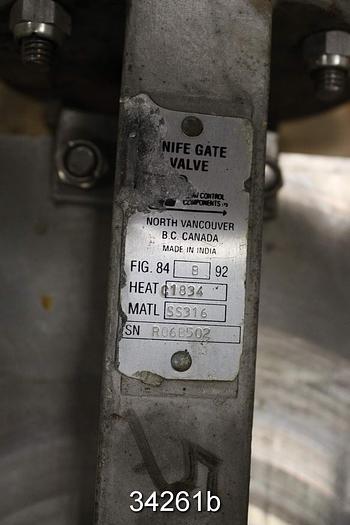 Used Fcc 6" Hand Operated Knife Gate Valve #34261