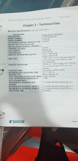 Used AEROGLIDE AEROEXPANDER 2 STAGE OVEN (EXPANDER-IMPINGEMENT/FLUIDISED)  CI 48-16 RGX AX