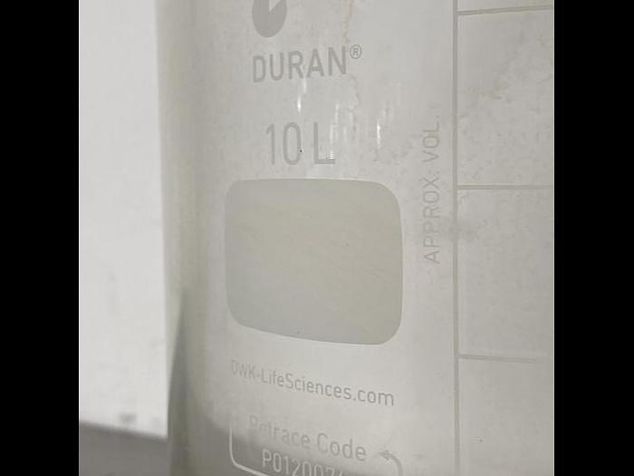 Used Duran Heavy Wall Large Capacity 9 1/2" OD Glass Beaker w/ Spout