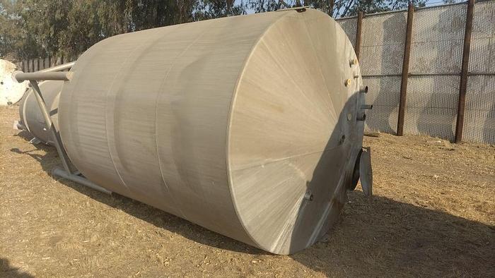 Used Tank, 4,000 Gallon, S/st, Cone Bottom, On Legs #S744779