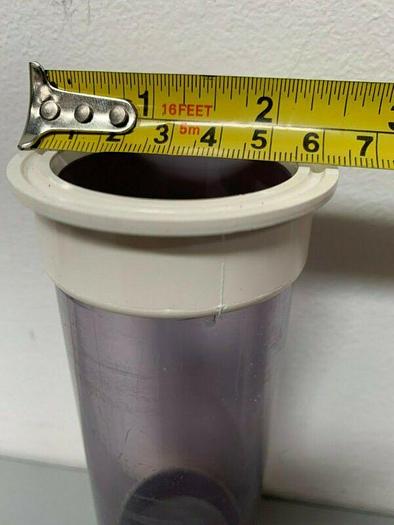 Used Acrylic 0.4 Liter Chromatography Bubble Traps 2.5" x 6" w/ Sanitary Fits